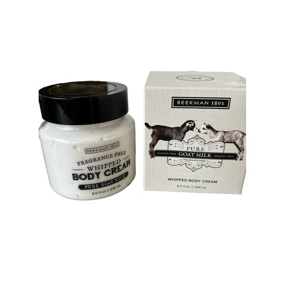 Beekman 1802 Pure Goat Milk "Whipped Body Cream" 8 fl oz. Fragrance Free New - Picture 5 of 7